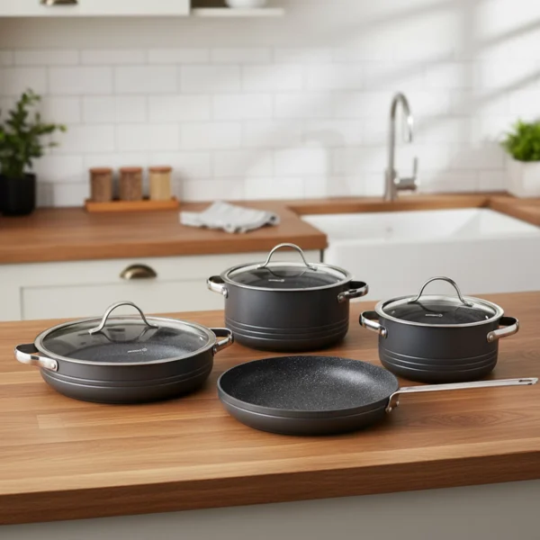 سرویس قابلمه 7 پارچه گرانیت نوک مدادی لینیا کرکماز 2619-5 | رابیما