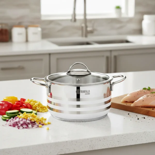 قابلمه 20*11.5 سانتی متر 3.15 لیتر استیل براق لیورپول ریوالد 6803220-1022 | رابیما