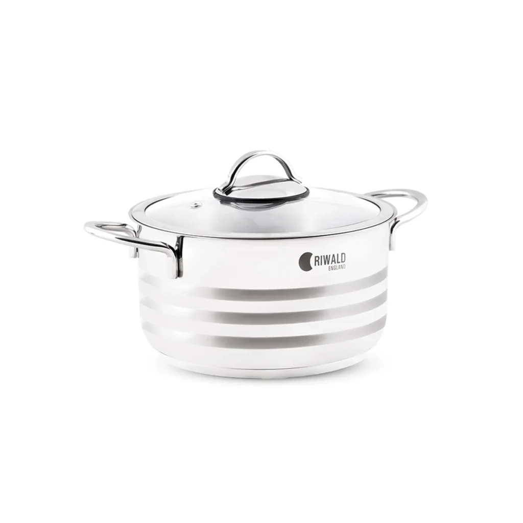 قابلمه 24*12.8 سانتی متر 5.25 لیتر استیل براق لیورپول ریوالد 6803224-1022 | رابیما