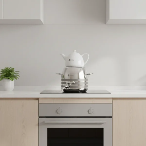 سماور روگازی 1.0 + 4.8 لیتر استیل براق لیورپول ریوالد 6818125-1022 | رابیما