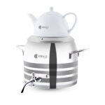 سماور روگازی 1.0 + 5.8 لیتر استیل براق لیورپول ریوالد 6818126-1022 | رابیما