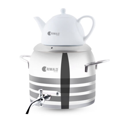 سماور روگازی 1.0 + 5.8 لیتر استیل براق لیورپول ریوالد 6818126-1022 | رابیما