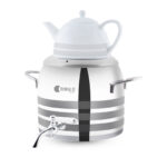 سماور روگازی 1.0 + 5.8 لیتر استیل براق لیورپول ریوالد 6818136-1022 | رابیما