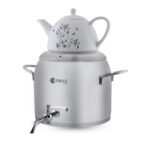 سماور روگازی 1.0 + 5.8 لیتر استیل مات لیورپول ریوالد 6818156-1020 | رابیما