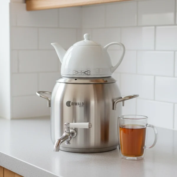 سماور روگازی 1.0 + 4.8 لیتر استیل مات لیورپول ریوالد 6818165-1020 | رابیما