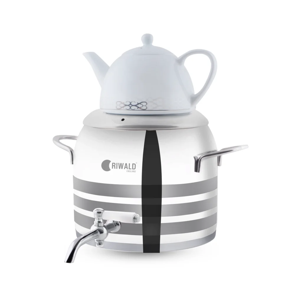 سماور روگازی 1.0 + 4.8 لیتر استیل براق لیورپول ریوالد 6818165-1022 | رابیما