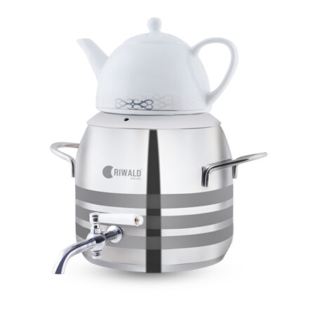 سماور روگازی 1.0 + 5.8 لیتر استیل براق لیورپول ریوالد 6818166-1022 | رابیما