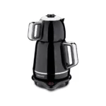 چای ساز اتوماتیک برقی 2000 وات 1.2 + 1.7 لیتر مشکی دمیکس کرکماز 332-04 | رابیما