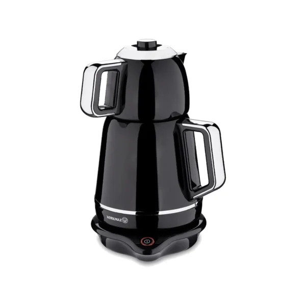 چای ساز اتوماتیک برقی 2000 وات 1.2 + 1.7 لیتر مشکی دمیکس کرکماز 332-04 | رابیما