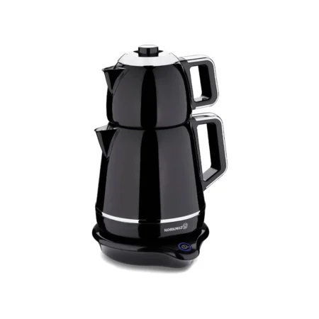 چای ساز اتوماتیک برقی 2000 وات 1.2 + 1.7 لیتر مشکی دمیکس کرکماز 332-04 | رابیما