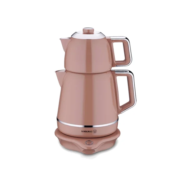 چای ساز اتوماتیک برقی 2000 وات 1.2 + 1.7 لیتر موکایی دمیکس کرکماز 332-06 | رابیما