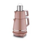 چای ساز اتوماتیک برقی 2000 وات 1.2 + 1.7 لیتر موکایی دمیکس کرکماز 332-06 | رابیما