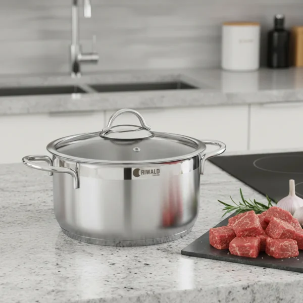 قابلمه 18*11 سانتی متر 2.15 لیتر استیل مات لیورپول ریوالد 6803218-1023 | رابیما