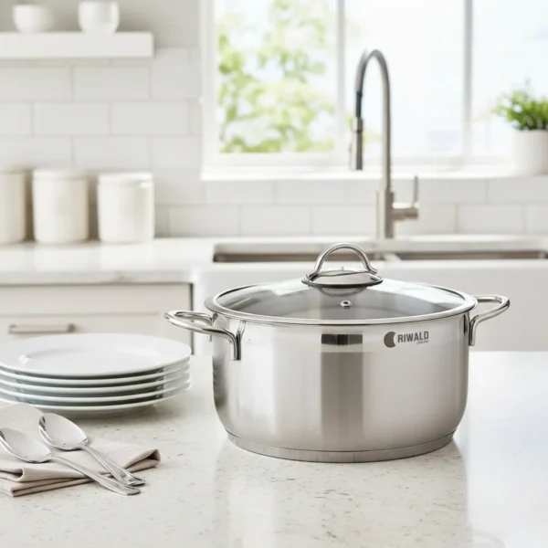 قابلمه 28*14 سانتی متر 7.5 لیتر استیل مات لیورپول ریوالد 6803228-1023 | رابیما
