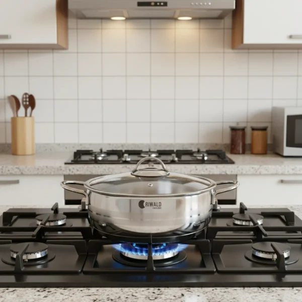 قابلمه کوتاه 24*7.8 سانتی متر 2.75 لیتر استیل براق لیورپول ریوالد 6804224-1022 | رابیما