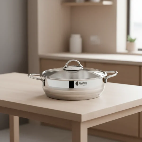 قابلمه کوتاه 26*8.2 سانتی متر 3.25 لیتر استیل براق لیورپول ریوالد 6804226-1022 | رابیما