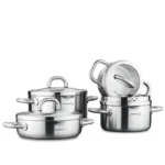 سرویس قابلمه 8 پارچه استیل مات آلبا کرکماز 2795 | رابیما