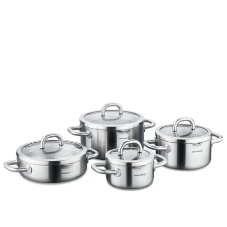 سرویس قابلمه 8 پارچه استیل مات آلبا کرکماز 2795 | رابیما