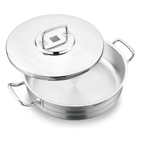 قابلمه کوتاه 32*13 سانتی متر 10.25 لیتر استیل براق آسترا ۲ کرکماز 2038 | رابیما