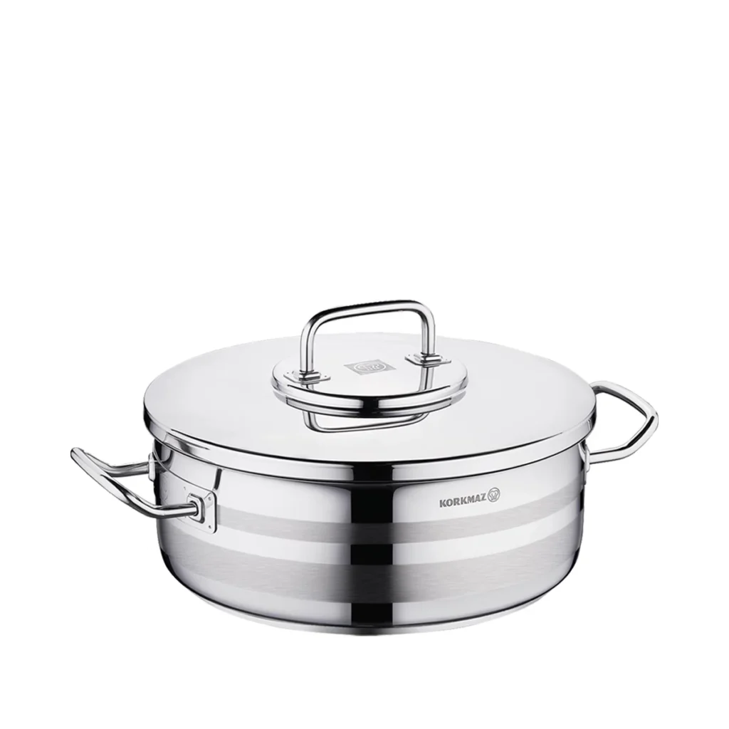 قابلمه کوتاه 36*17 سانتی متر 17 لیتر استیل براق آسترا 2 کرکماز 2039 | رابیما