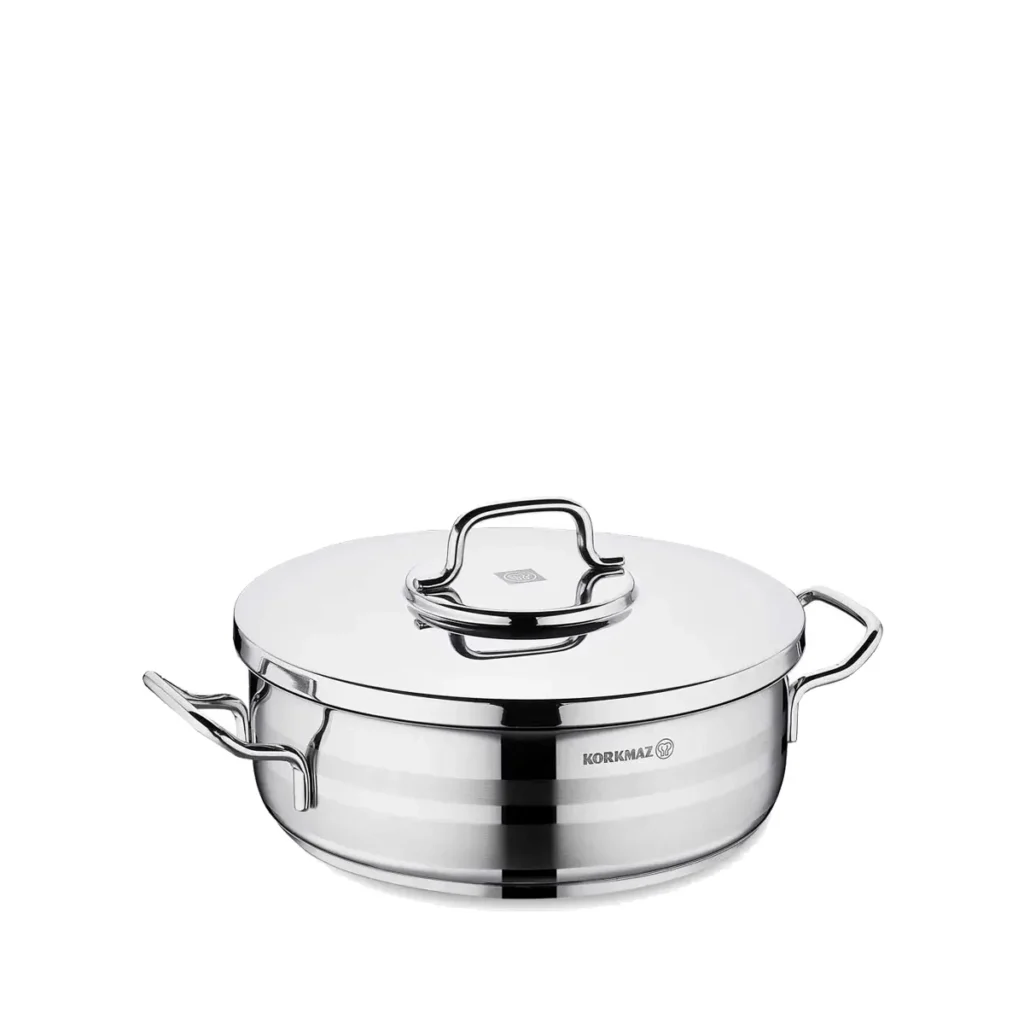 قابلمه کوتاه 32*9 سانتی متر 7.0 لیتر استیل براق آسترا ۲ کرکماز 2041 | رابیما