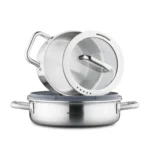 سرویس قابلمه 8 پارچه استیل مات آئورا کرکماز 2794 | رابیما