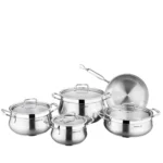 سرویس قابلمه 9 پارچه استیل مات ایستیما کرکماز 1959 | رابیما