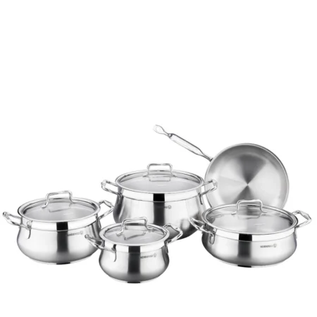 سرویس قابلمه 9 پارچه استیل مات ایستیما کرکماز 1959 | رابیما