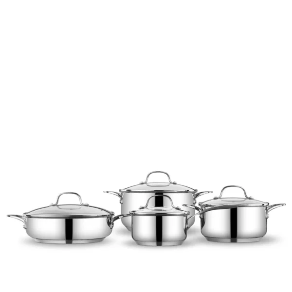 سرویس قابلمه 8 پارچه استیل براق لیا کرکماز 2785 | رابیما