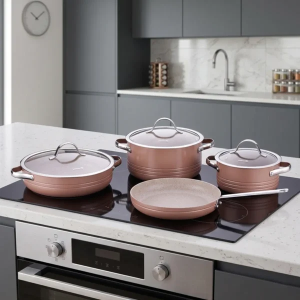 سرویس قابلمه 7 پارچه گرانیت موکایی لینیا کرکماز 2619-6 | رابیما