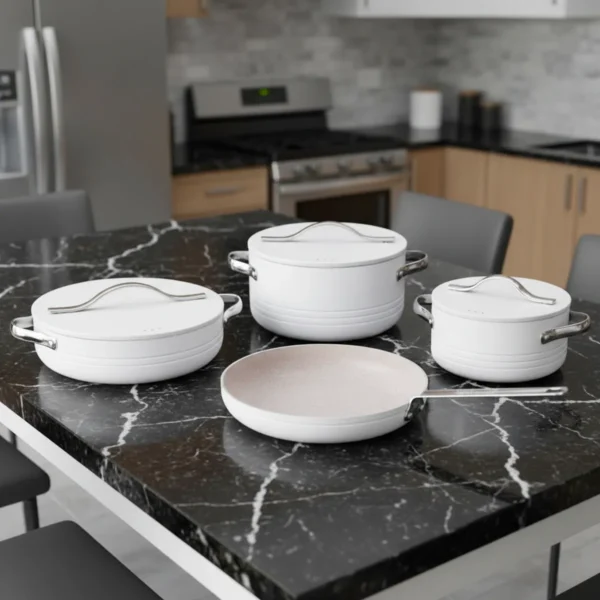 سرویس قابلمه 7 پارچه گرانیت وانیلی لینیا پلاس کرکماز 2620-1 | رابیما