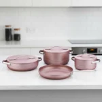 سرویس قابلمه 7 پارچه گرانیت رزگلد لینیا پلاس کرکماز 2620 | رابیما