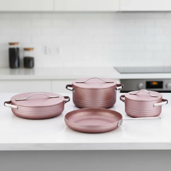 سرویس قابلمه 7 پارچه گرانیت رزگلد لینیا پلاس کرکماز 2620 | رابیما