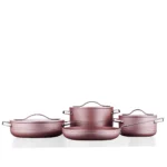 سرویس قابلمه 7 پارچه گرانیت رزگلد لینیا پلاس کرکماز 2620 | رابیما