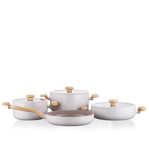 سرویس قابلمه 7 پارچه سرامیک وانیلی میا کرکماز 3851-1 | رابیما