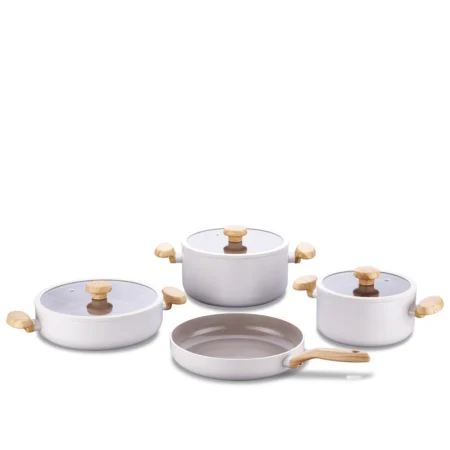 سرویس قابلمه 7 پارچه سرامیک وانیلی میا کرکماز 3851-1 | رابیما