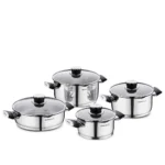 سرویس قابلمه 8 پارچه استیل براق پرا کرکماز 2087 | رابیما