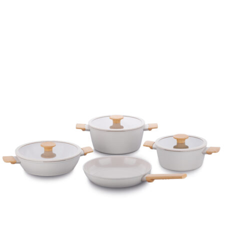 سرویس قابلمه 7 پارچه سرامیک وانیلی سراویتا کرکماز 2793 | رابیما