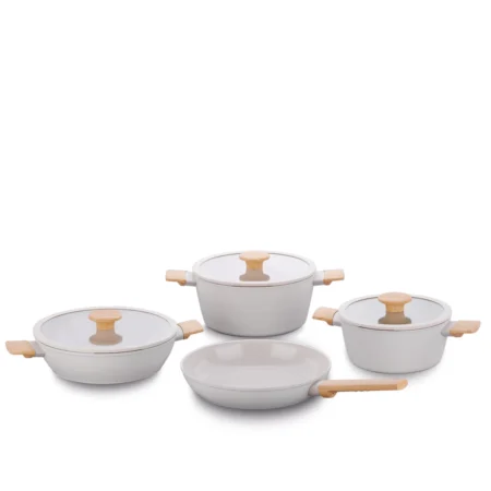 سرویس قابلمه 7 پارچه سرامیک وانیلی سراویتا کرکماز 2793 | رابیما